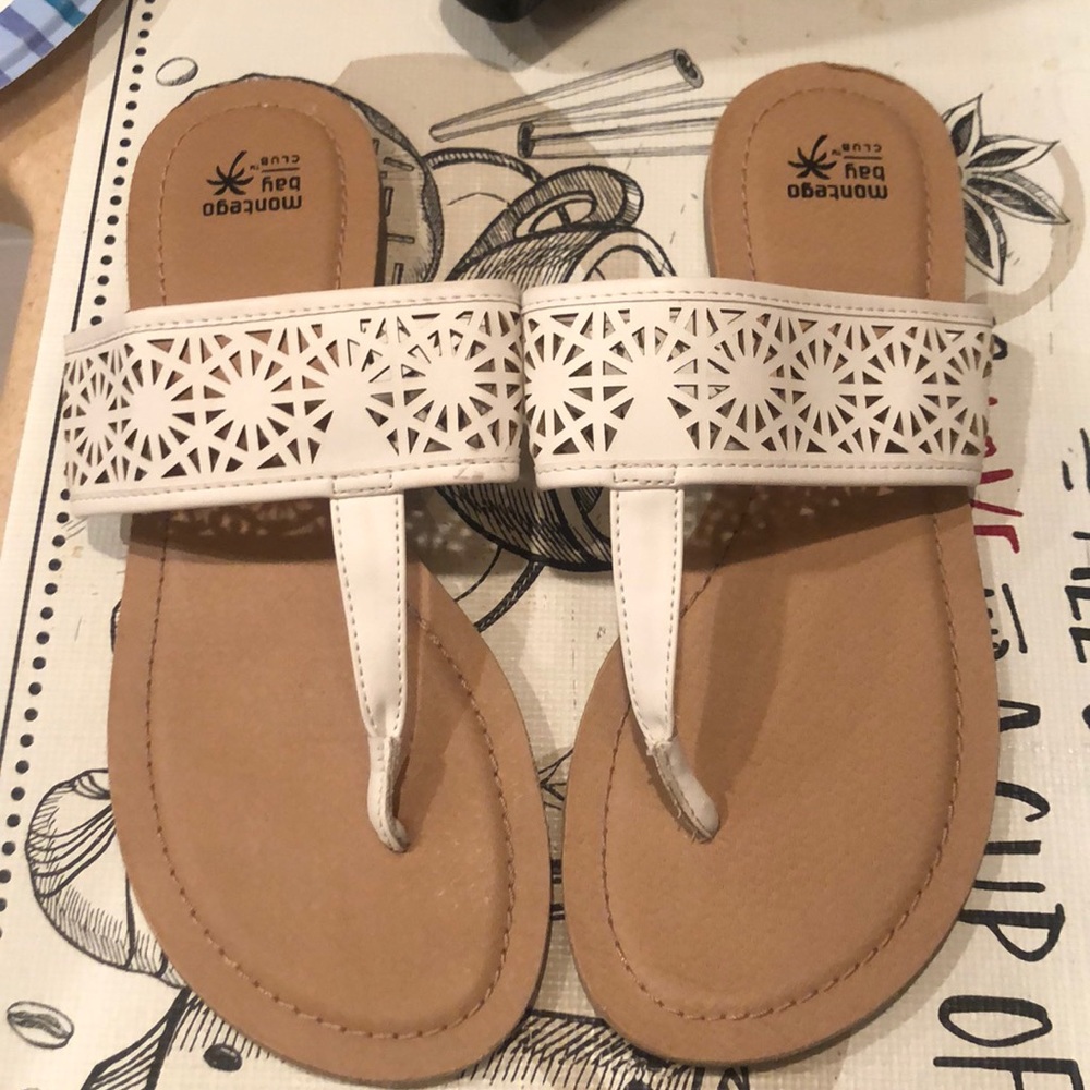White sandals